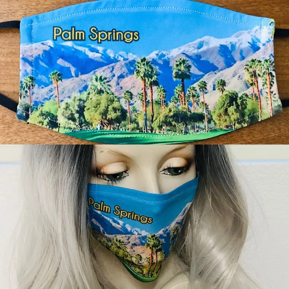 Beautiful New PALM SPRINGS Adult FACE MASK O/S